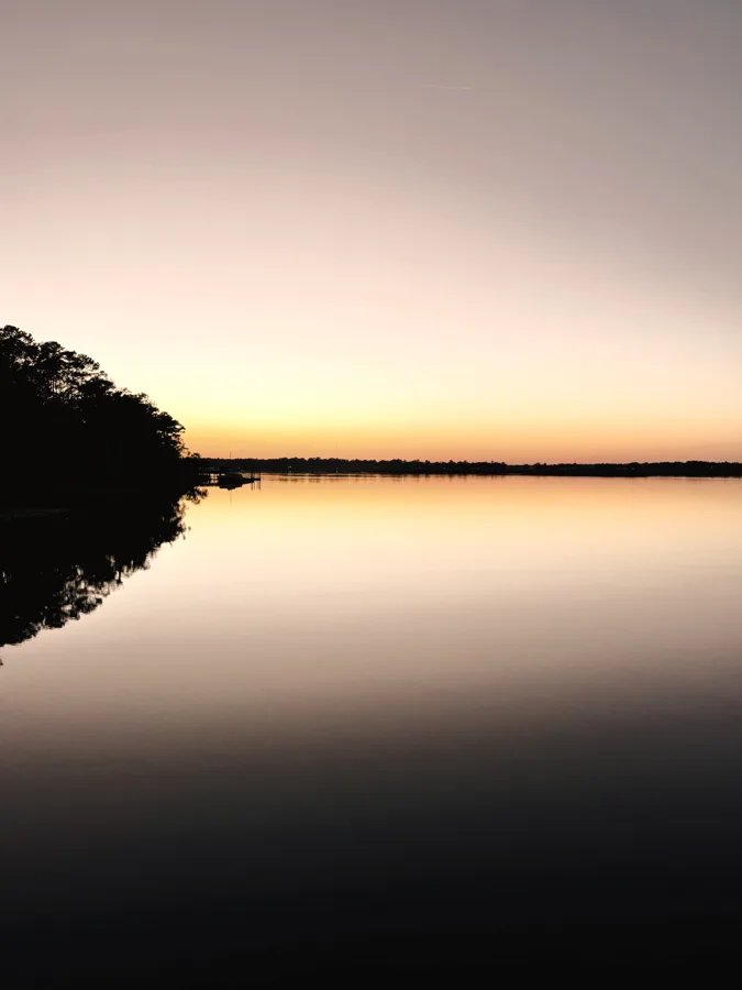 Sunset on the water